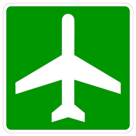 Sign Solutions Usa 18 in Height, 18 in Width, Aluminum, Square DUS08DWT1818I3-5